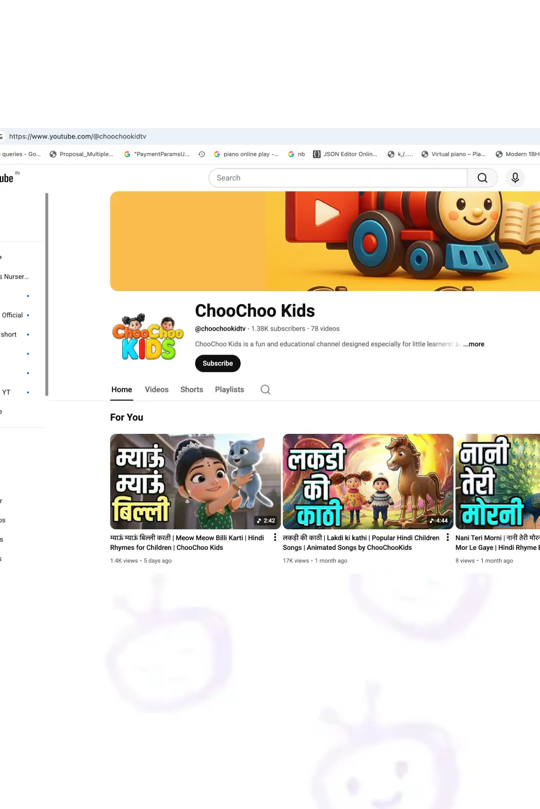 add video choochookids video